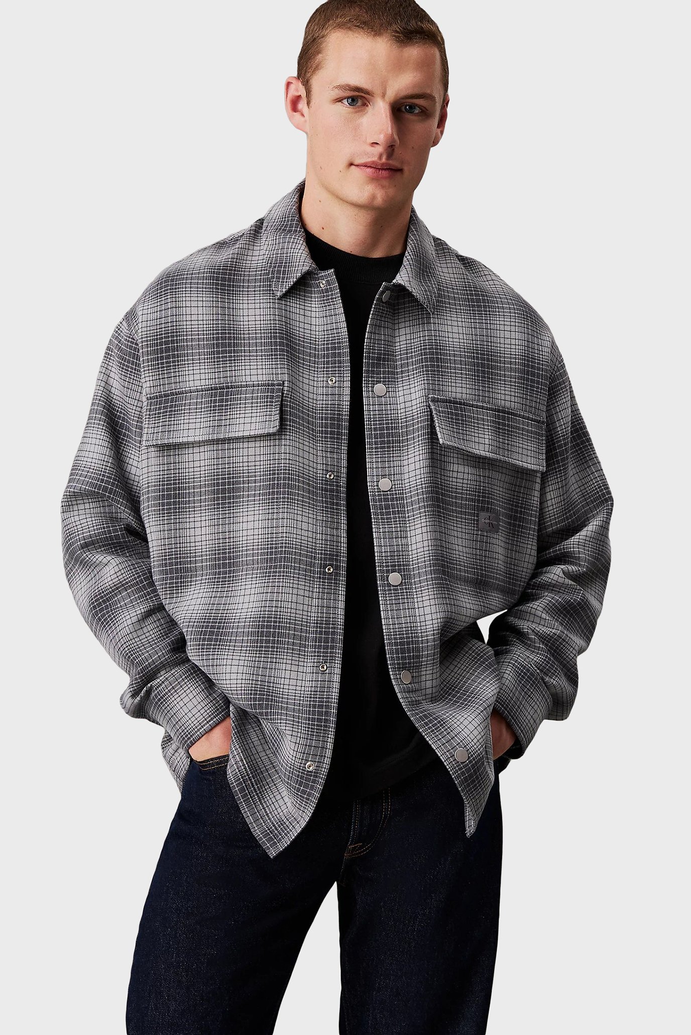 Мужская рубашка в клетку CHECK OVERSHIRT 1