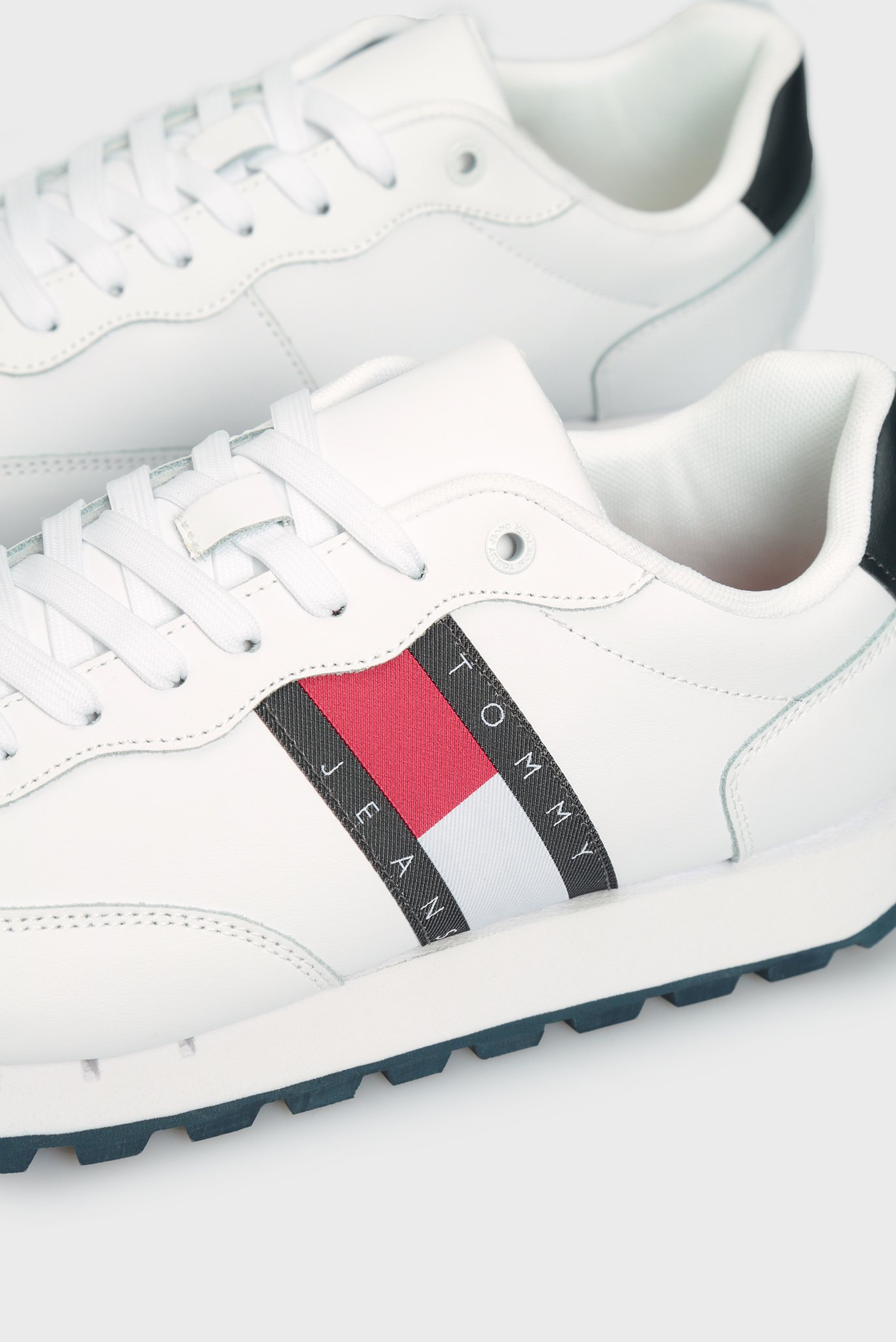 Мужские белые кожаные кроссовки RUNNER Tommy Jeans Мужские белые кожаные кроссовки RUNNER 2