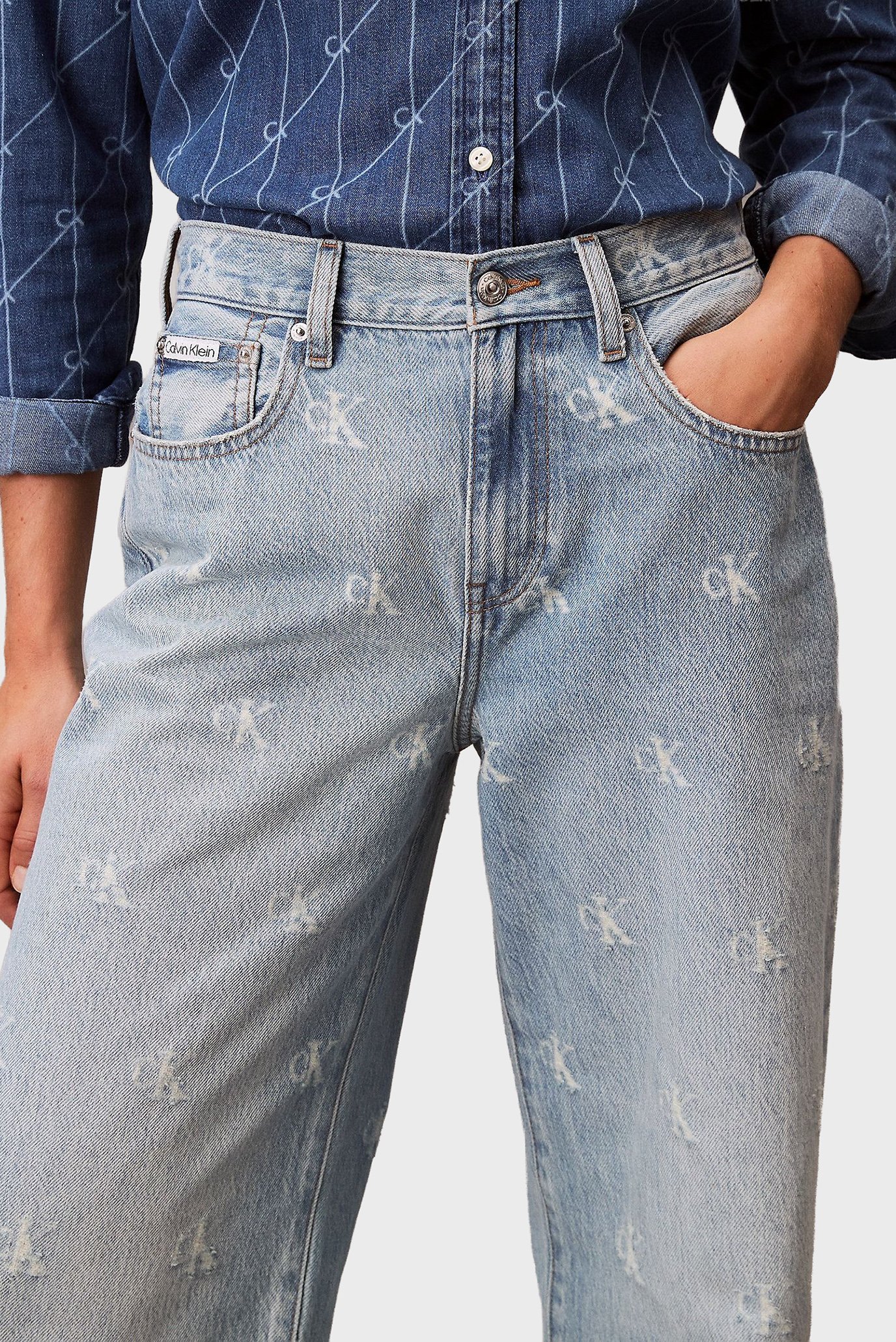 Джинсы THE WIDE LEG CK DISTRESSED INDIGCalvin Klein Jeans Джинсы THE WIDE LEG CK DISTRESSED INDIG 4