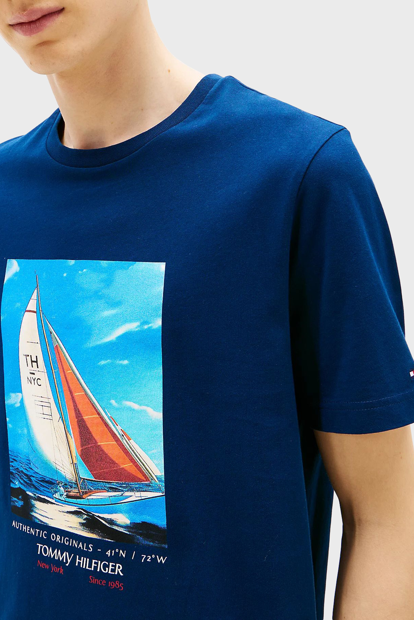 Мужская темно-синяя футболка COLOR PHOTO 4