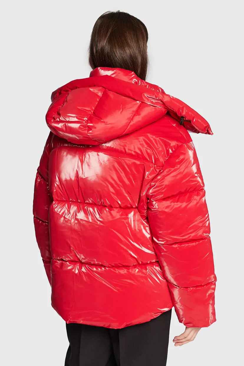 Женская красная куртка HIGH FILLED WIDE PUFFER JACKET 3