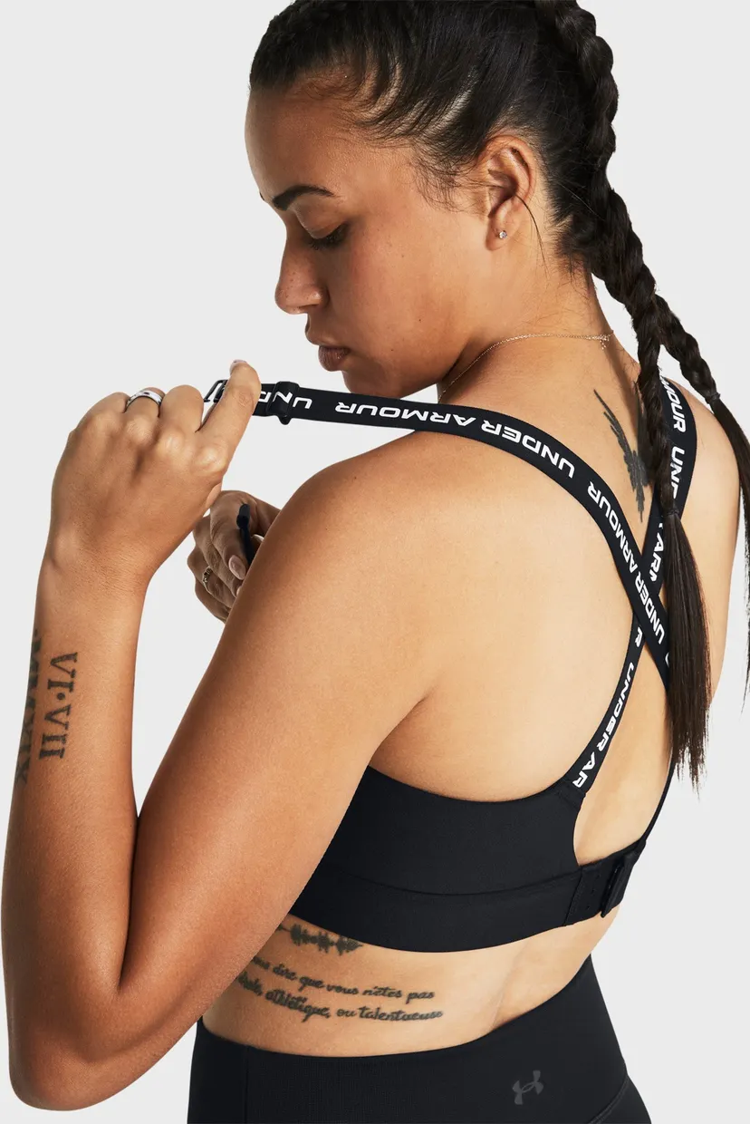Женский черный топ UA Infinity High 2.0 Bra 3