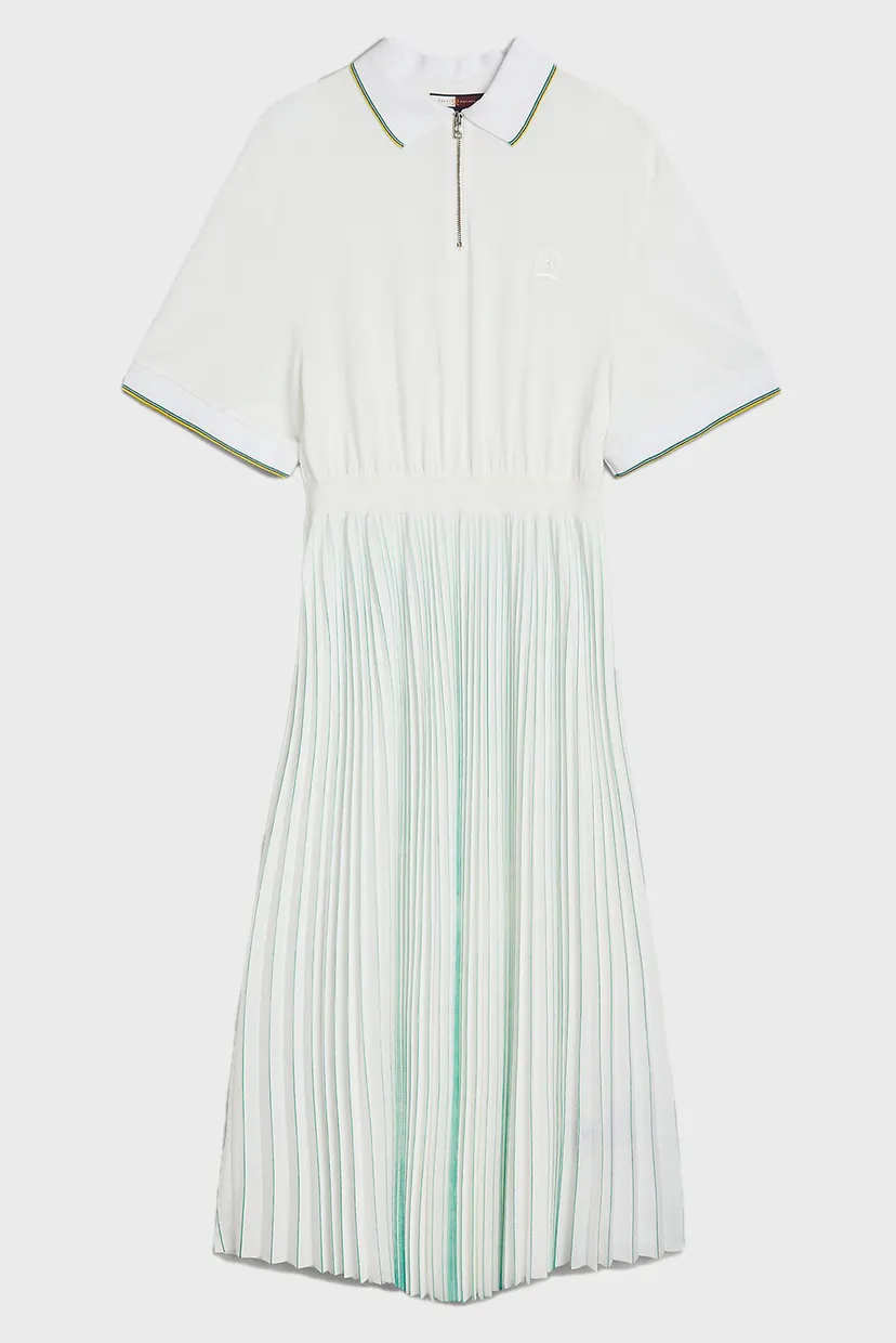 Женское белое платье THC SPORTY PLEATED 6