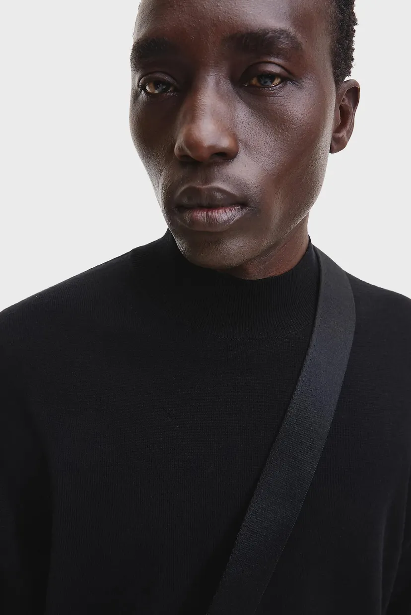 Мужской черный шерстяной гольф SUPERIOR WOOL MOCK NECK 7