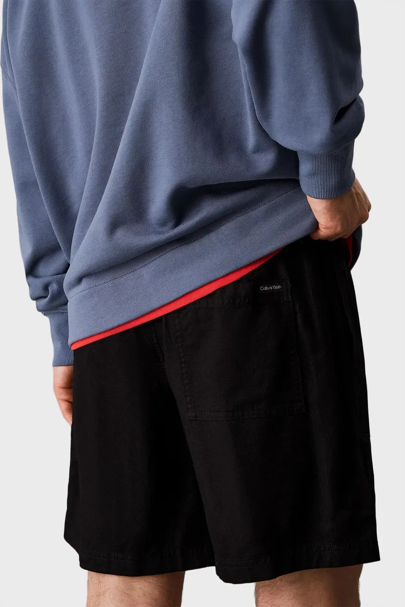 Мужские черные шорты LINEN SHORT 4