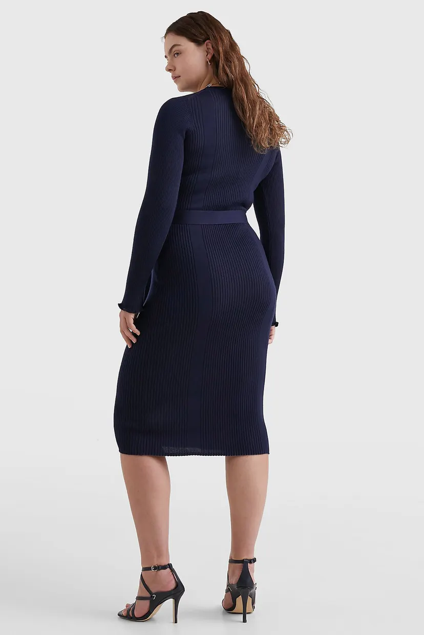 Платье FEMININE RIBS SWTR MIDI DRESS LS 5