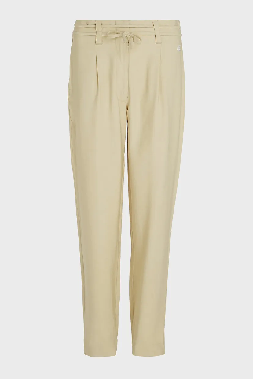 Женские бежевые брюки WAIST TIES TAPERED TWILL 5