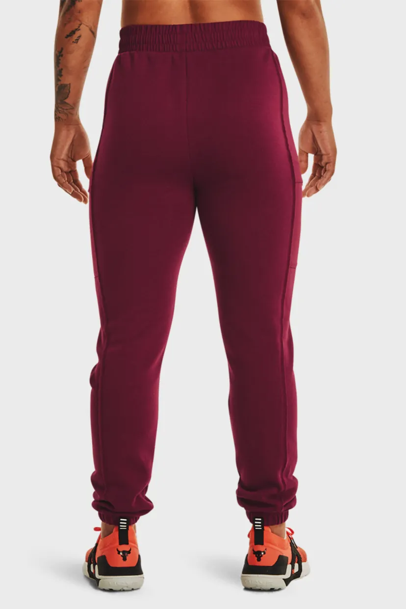 Женские бордовые спортивные брюки UA Prjct Rock Fleece Pant 3