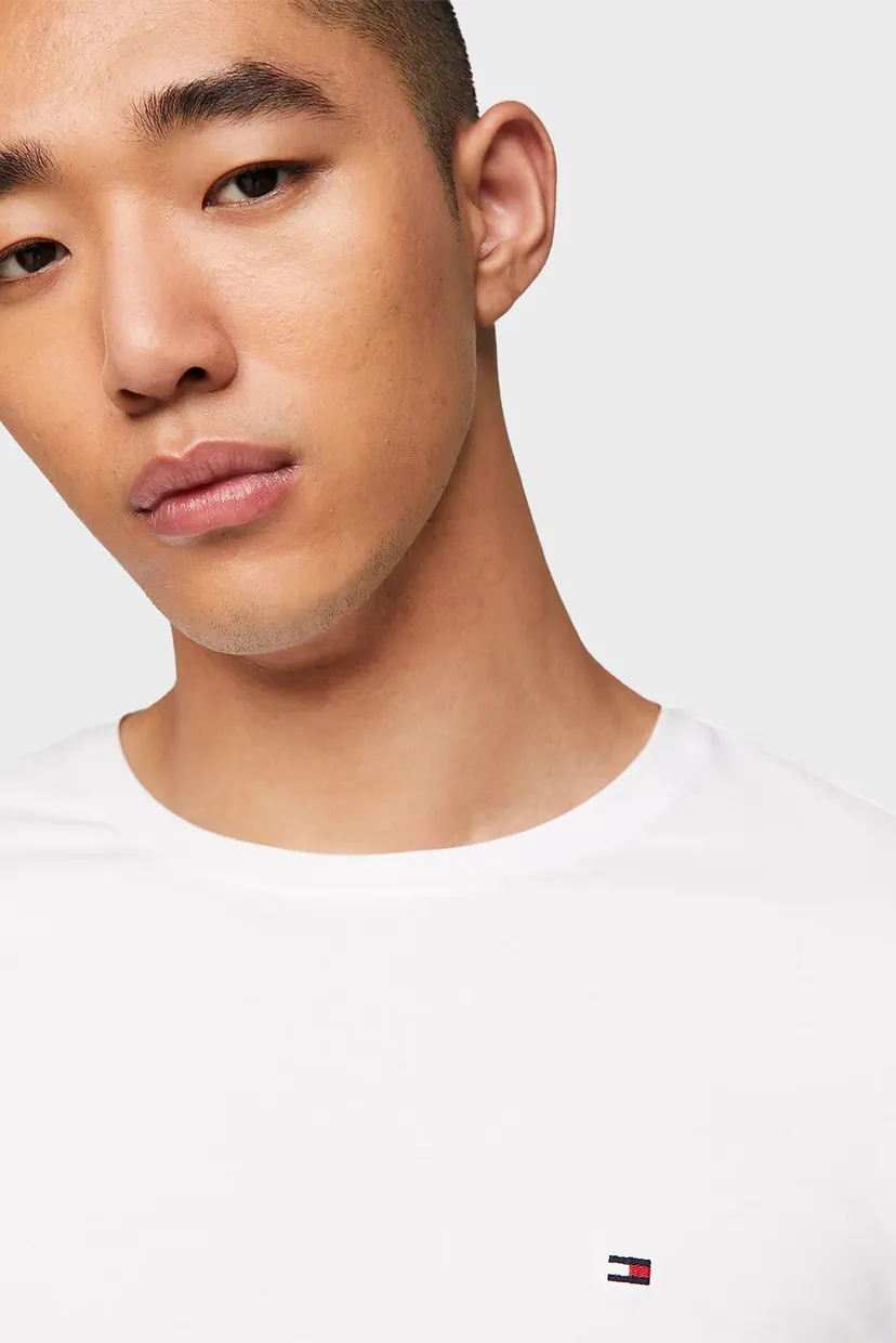 Мужской белый лонгслив STRETCH SLIM FIT LONG SLEEVE TEE 9