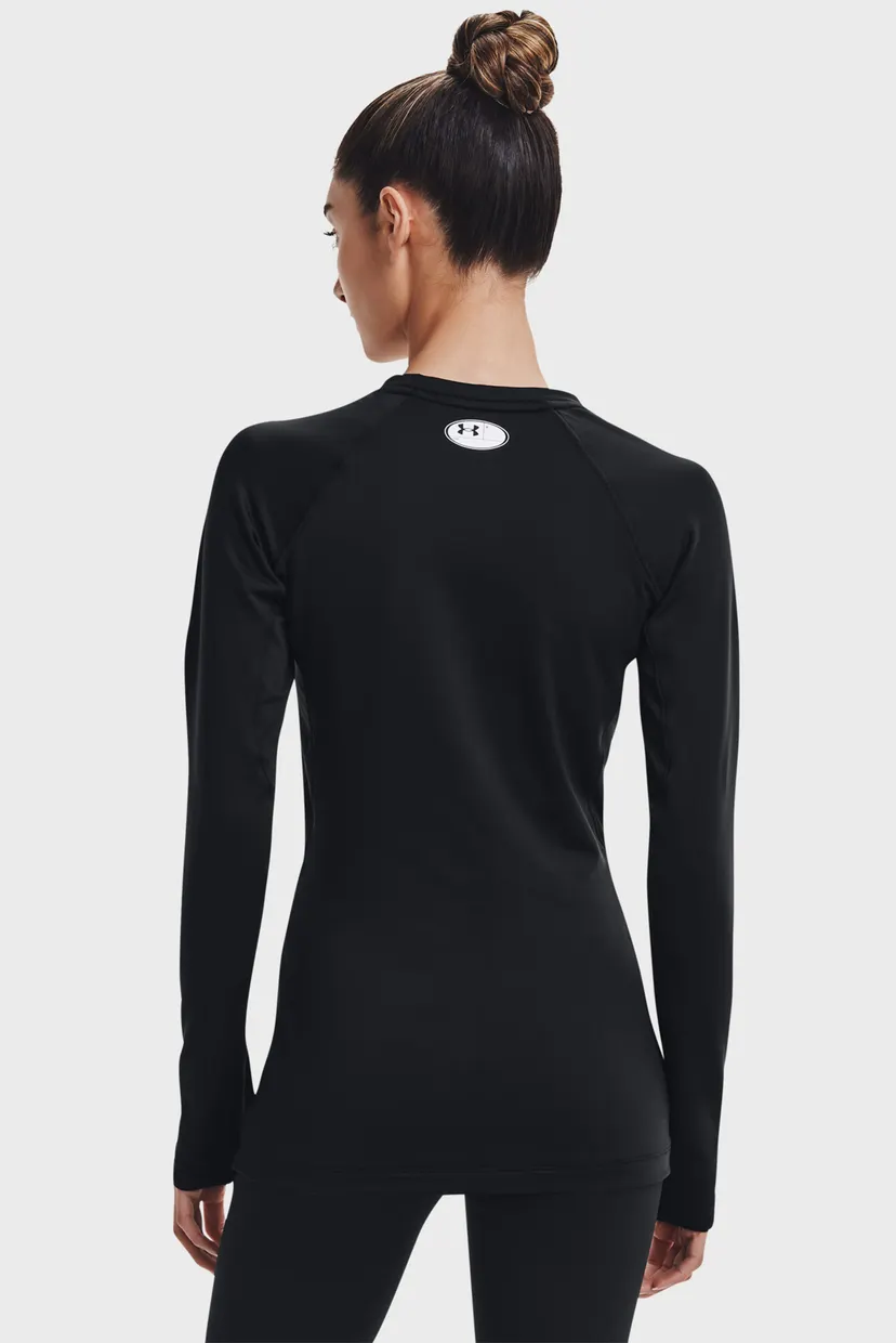 Женский черный лонгслив UA CG Authentics Crew 3