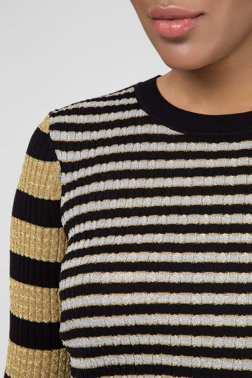 Женский черный джемпер в полоску ZENDAYA STRIPE 4