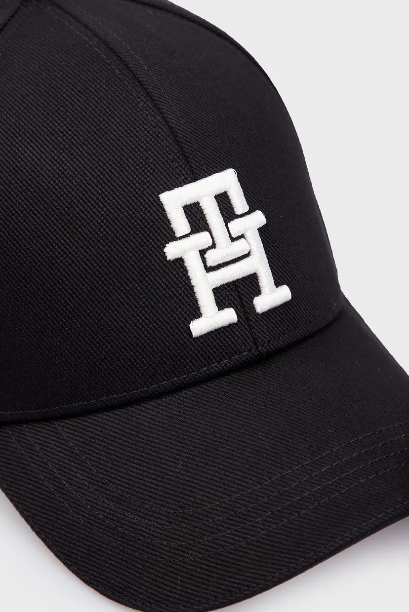 Мужская черная кепка TH IMD COTTON 6 PANEL CAP 4