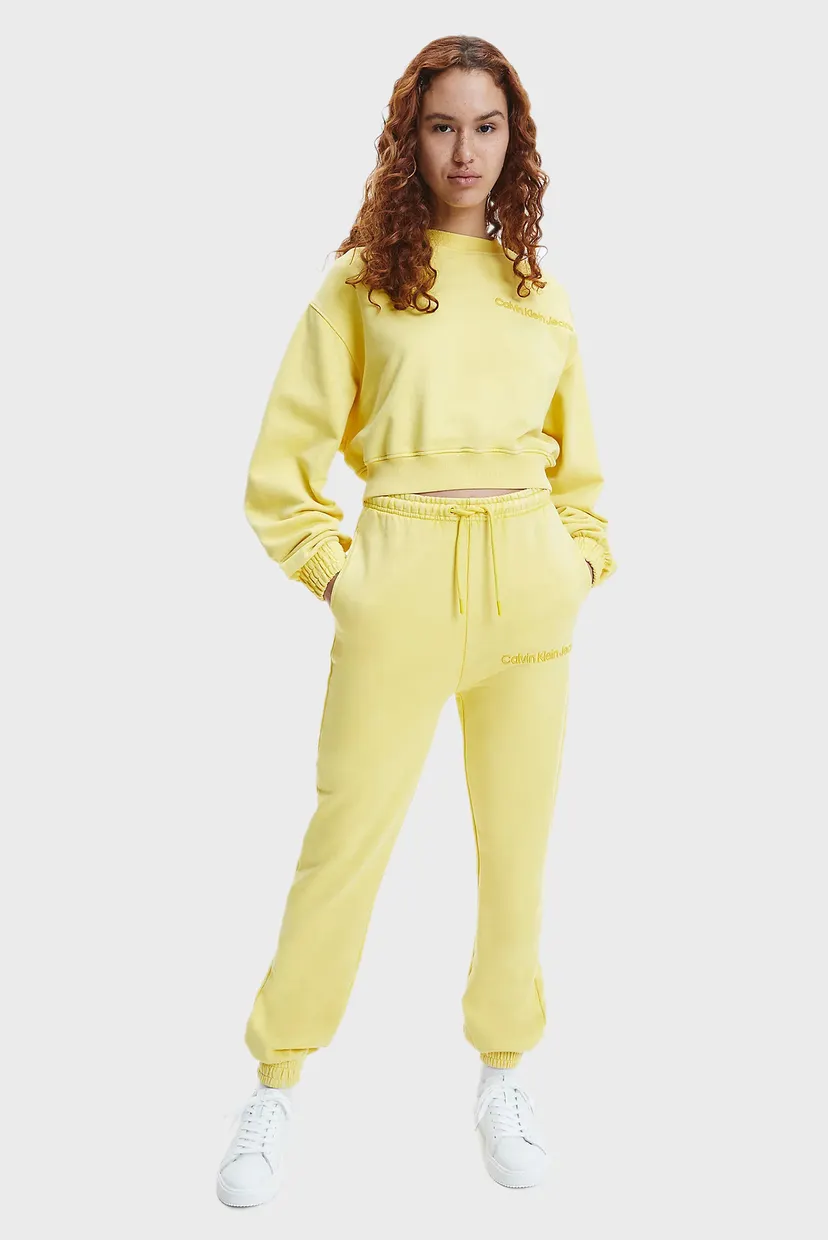 Женские желтые спортивные брюки GARMENT DYED 7