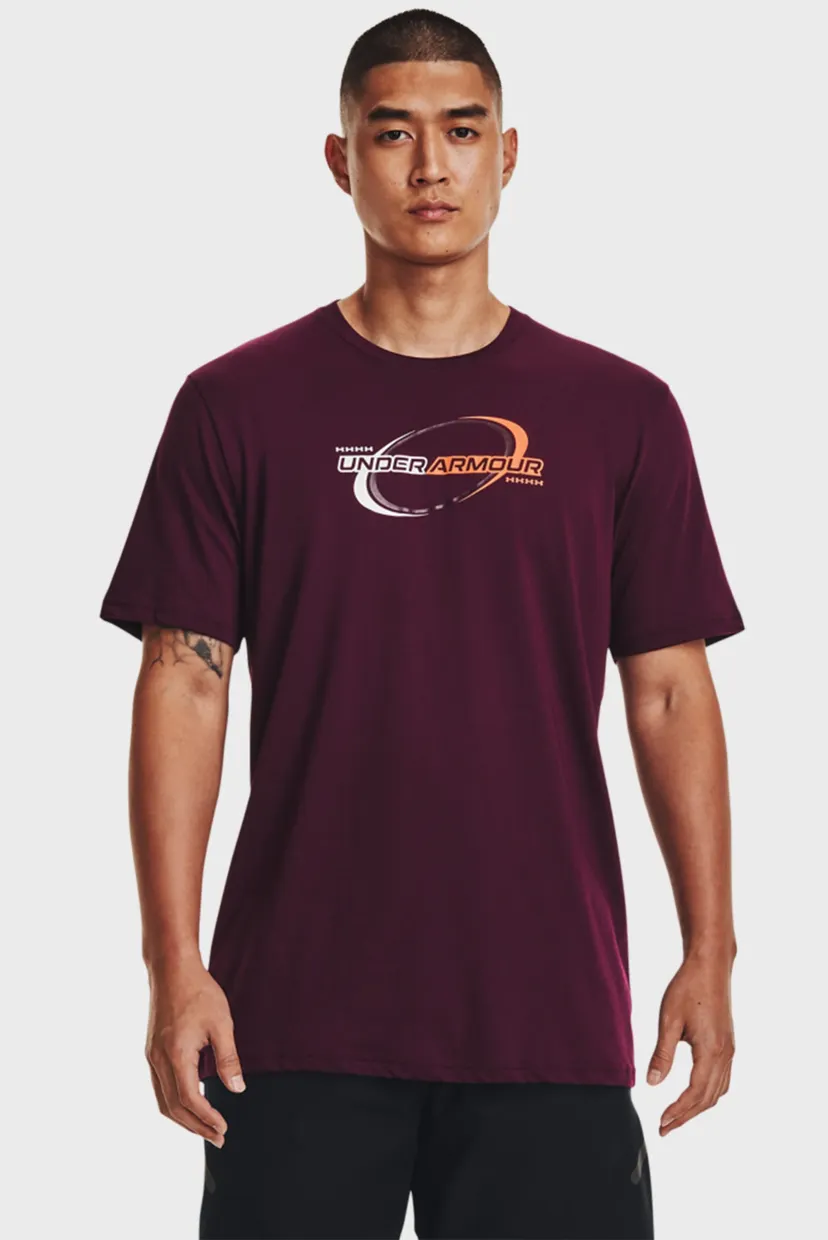 Мужская бордовая футболка UA SPORTSTYLE NOVELTY SS 7