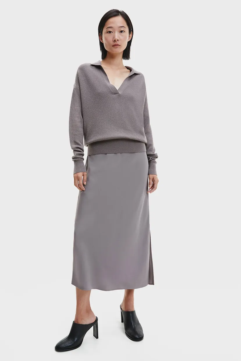 Свитер RIB OPEN NECK SWEATER 8