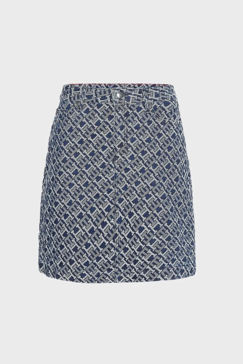 Женская джинсовая юбка с узором DNM HW MONOGRAM 5