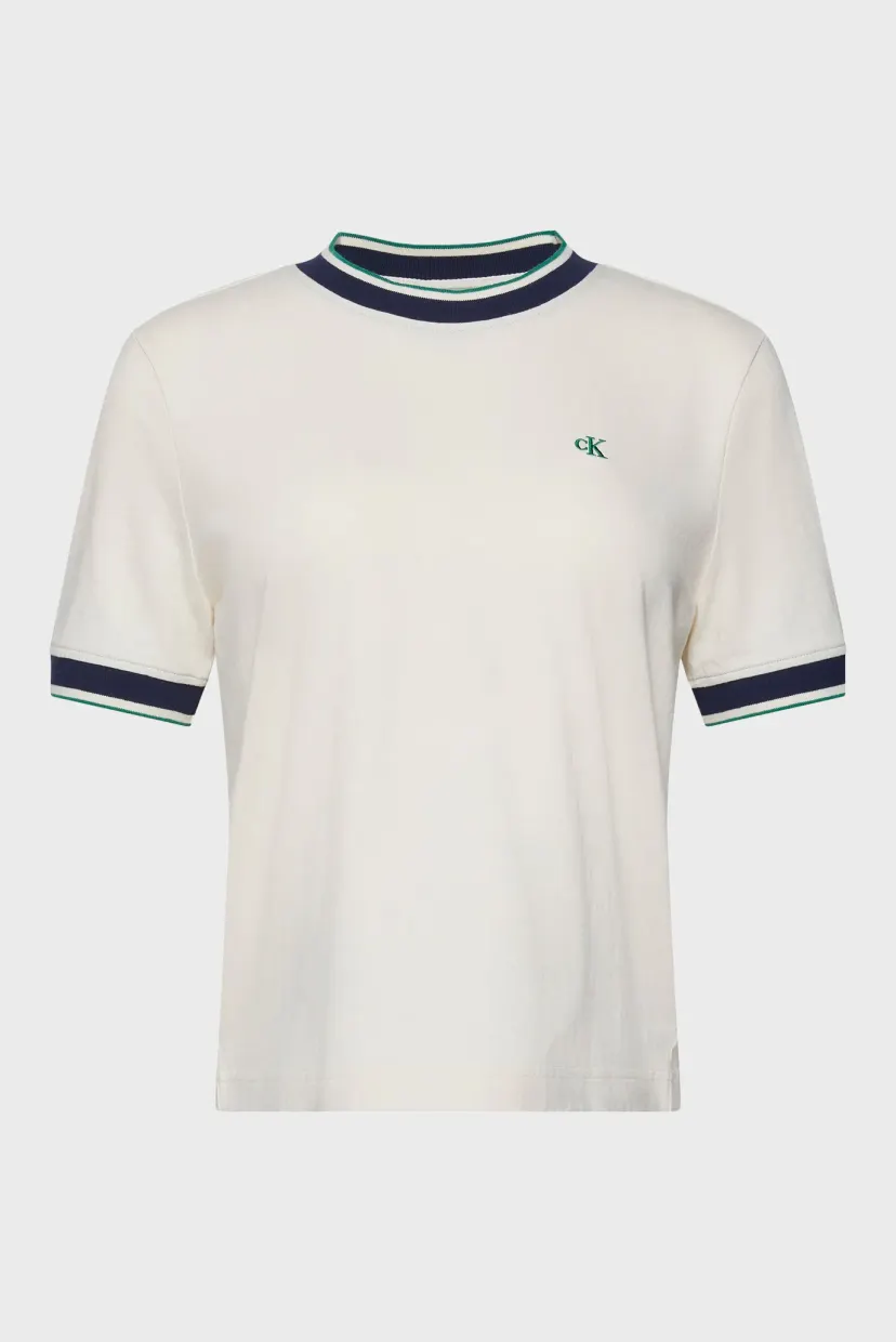 Футболка SS CTN MONOGRAM STRIPE TRIM TEE 5