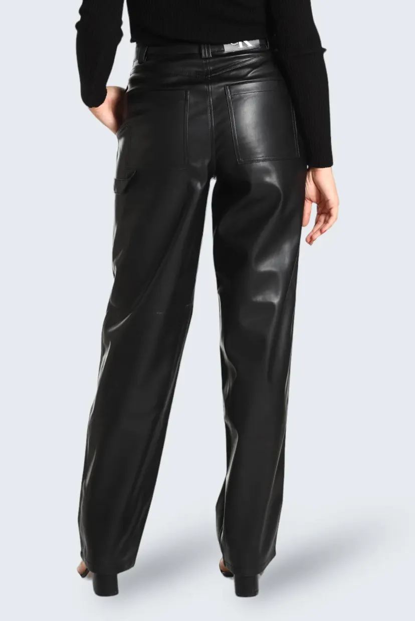 Штаны FAUX LEATHER HIGH RISE STRAIGHT 3