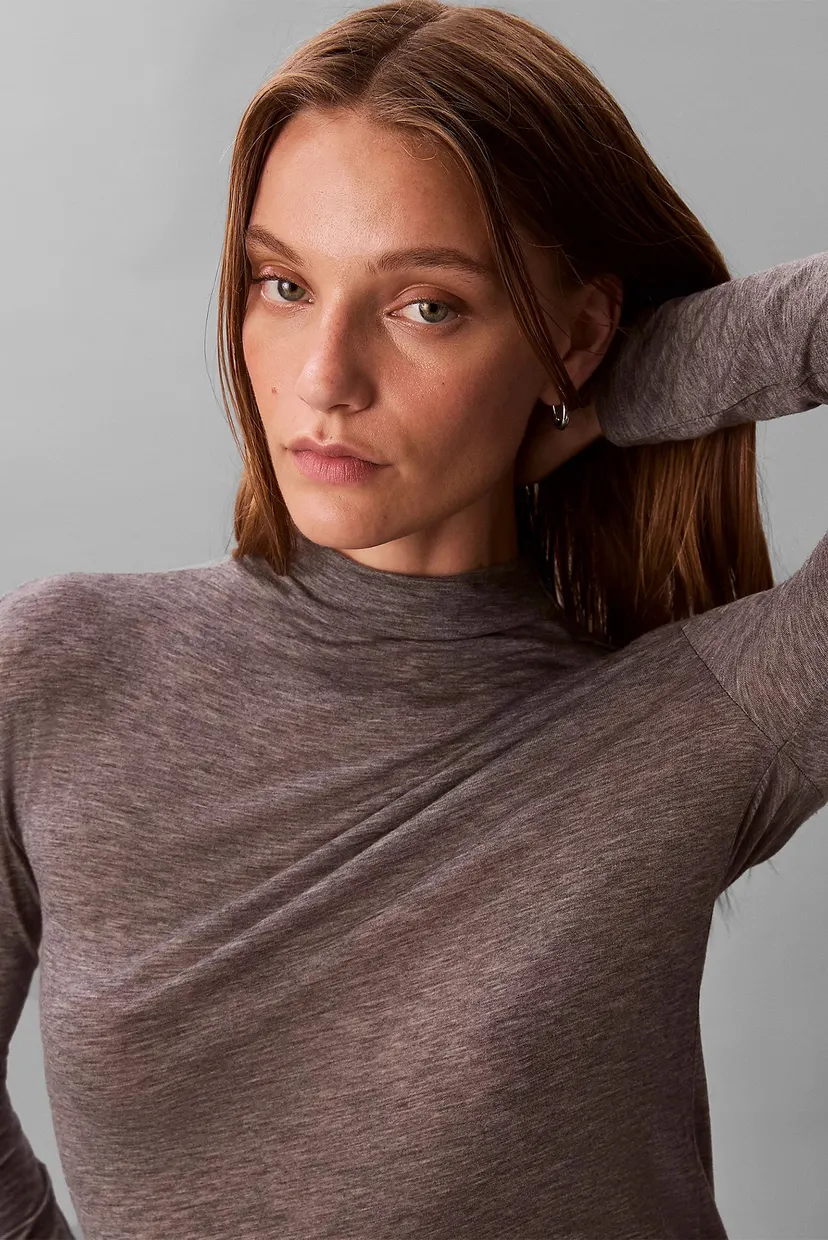 Гольф LS WOOL TENCEL MOCK NK TOP 5