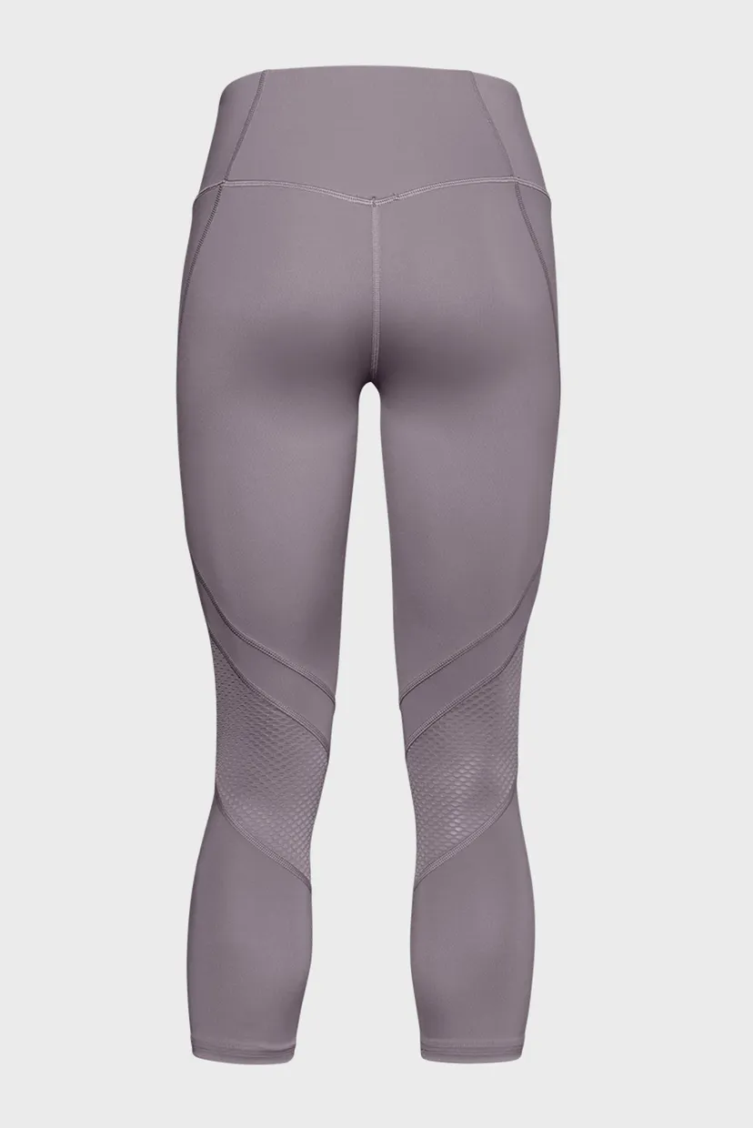 Женские розовые тайтсы UA Rush Crop 9