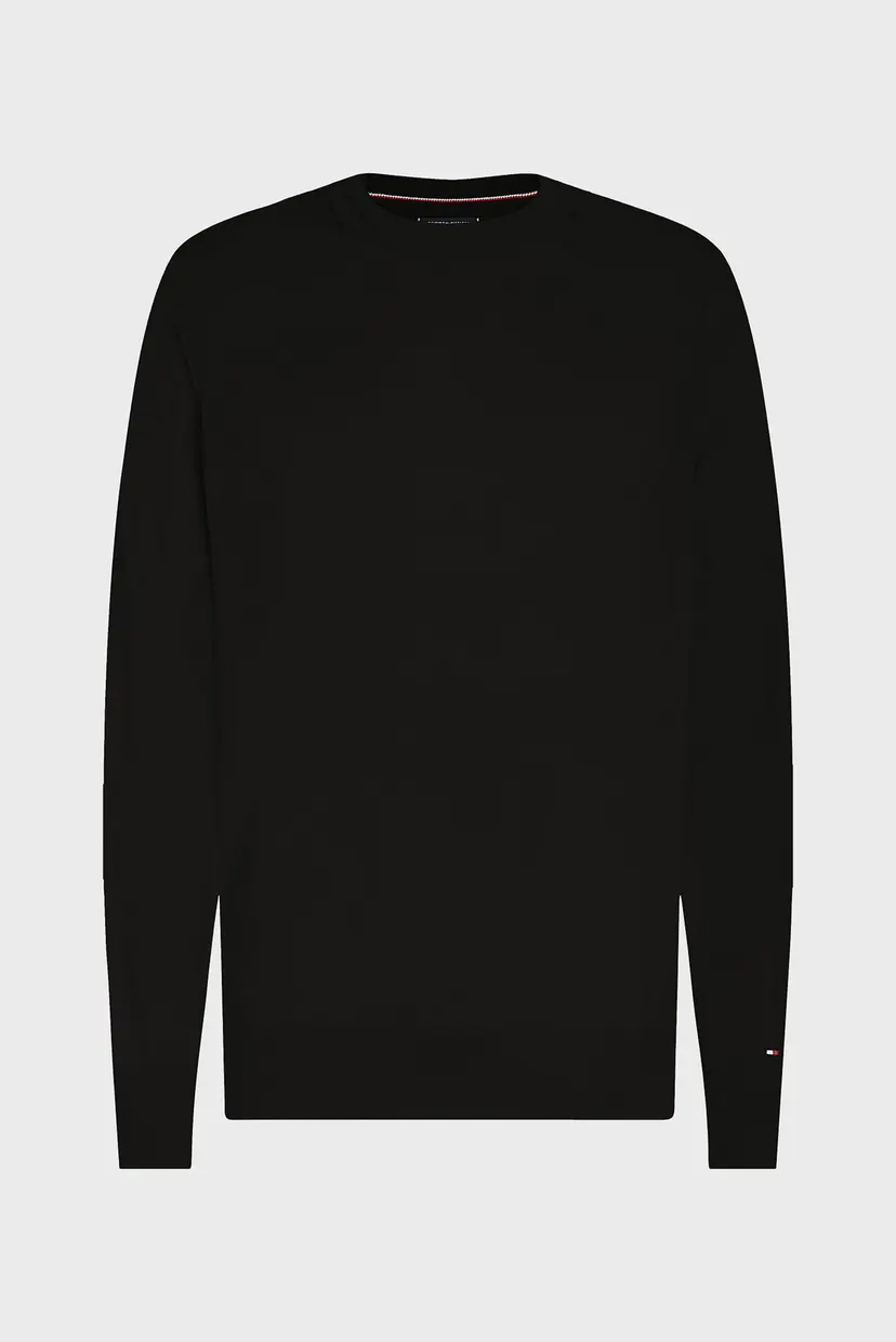 Мужской черный шерстяной джемпер FINE GAUGE MERINO CREW NK 5
