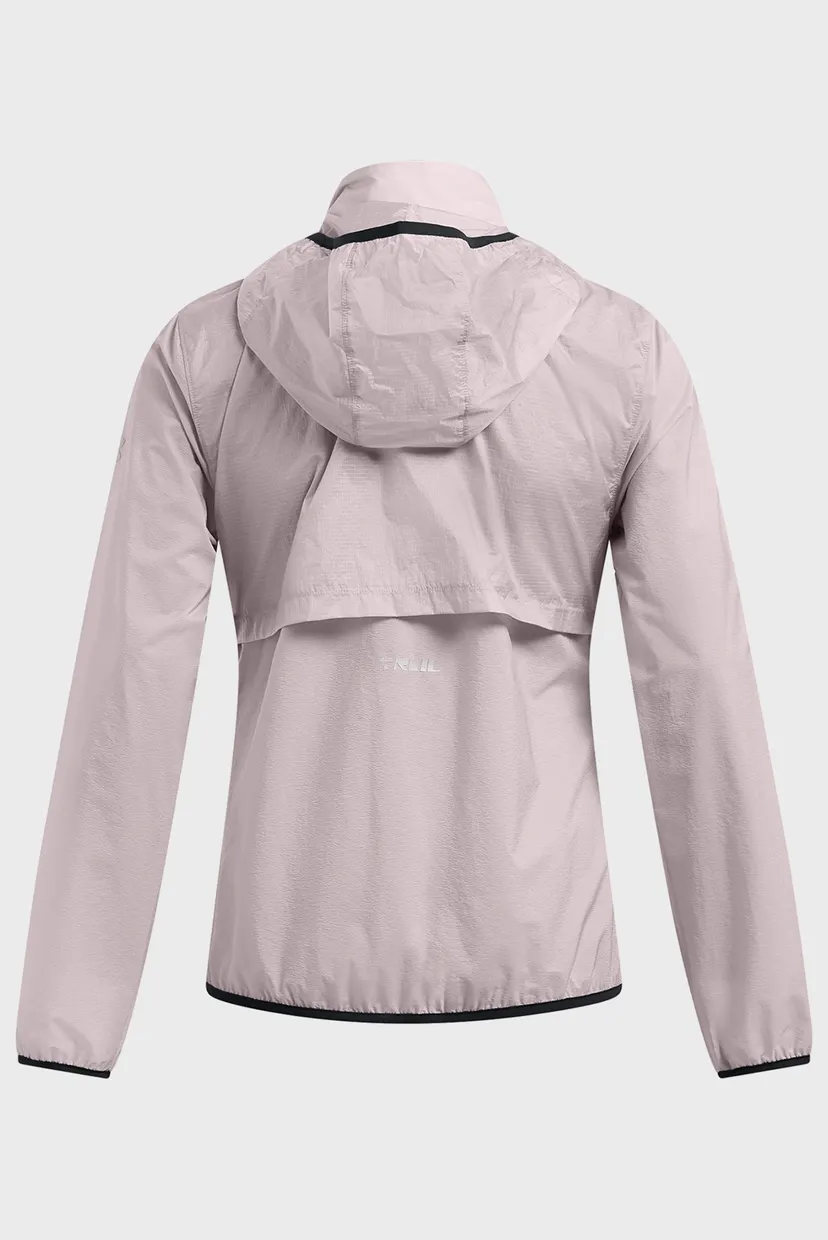 Женская серая ветровка UA Run Trail Jacket-GRY 7