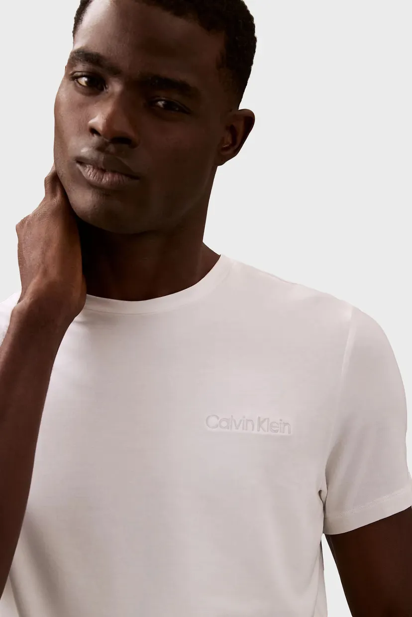 Мужская белая футболка S S CREW NECK 4