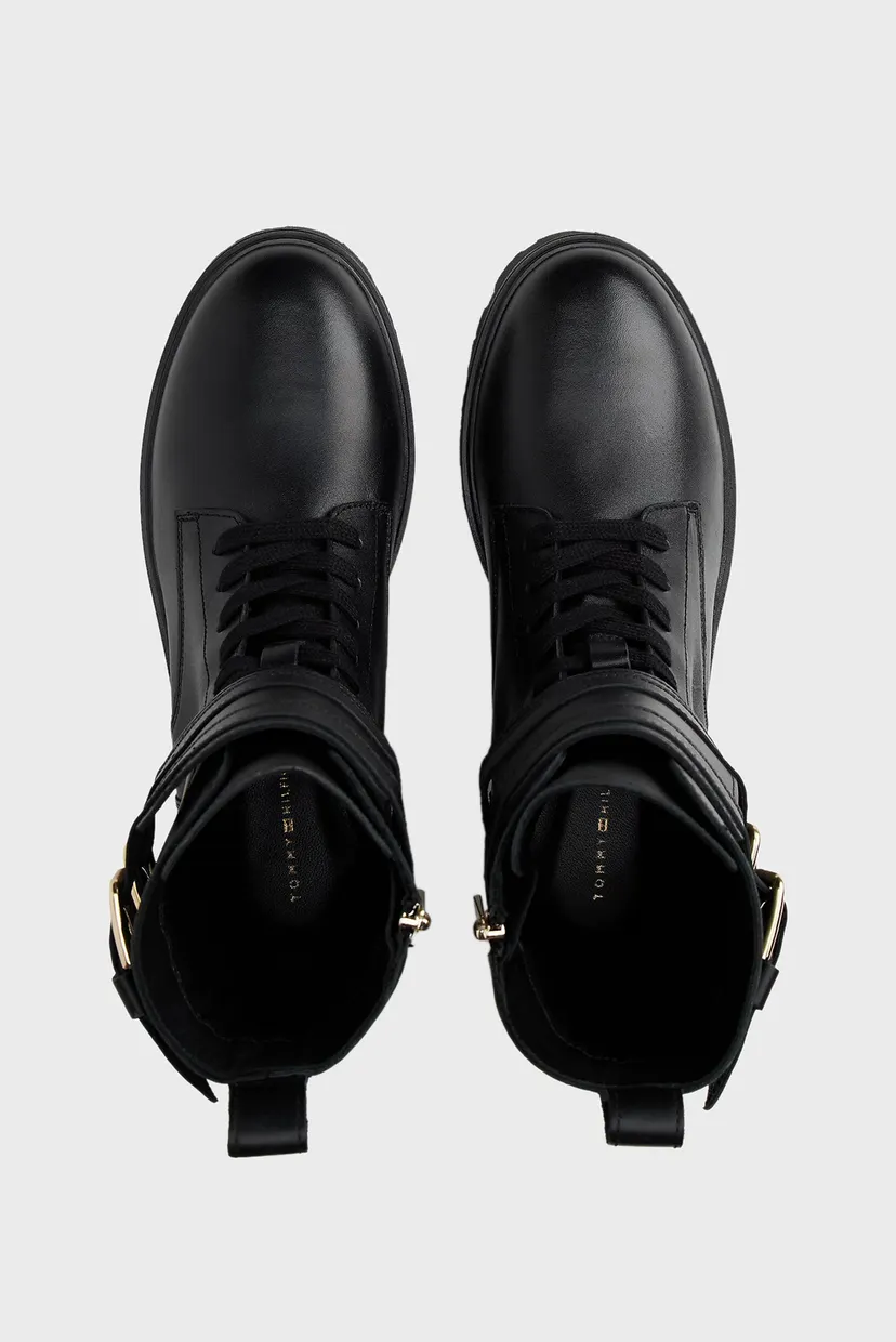 Ботинки TOMMY HILFIGER LTHR BIKER LACEUP 4
