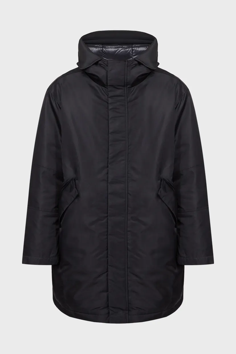 Мужская черная пуховая парка SATEEN PARKA MODERN COMFORT FIT 4