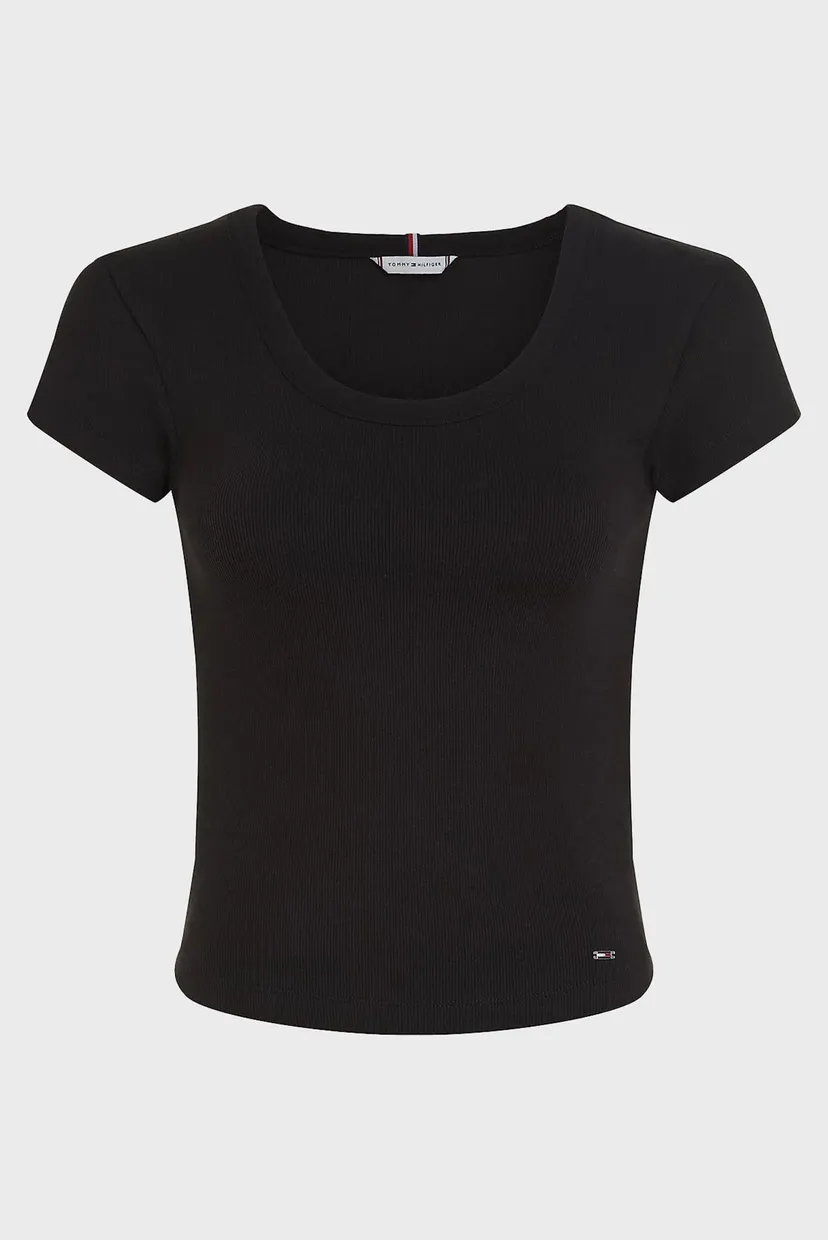 Футболка SLIM RIB SCOOP NK CAP SLV 5