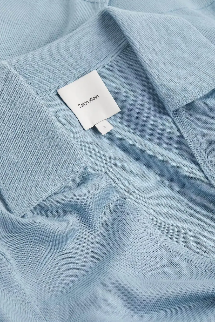 Поло с длинным рукавом ACETATE BLEND POLO REG SWEATER 3