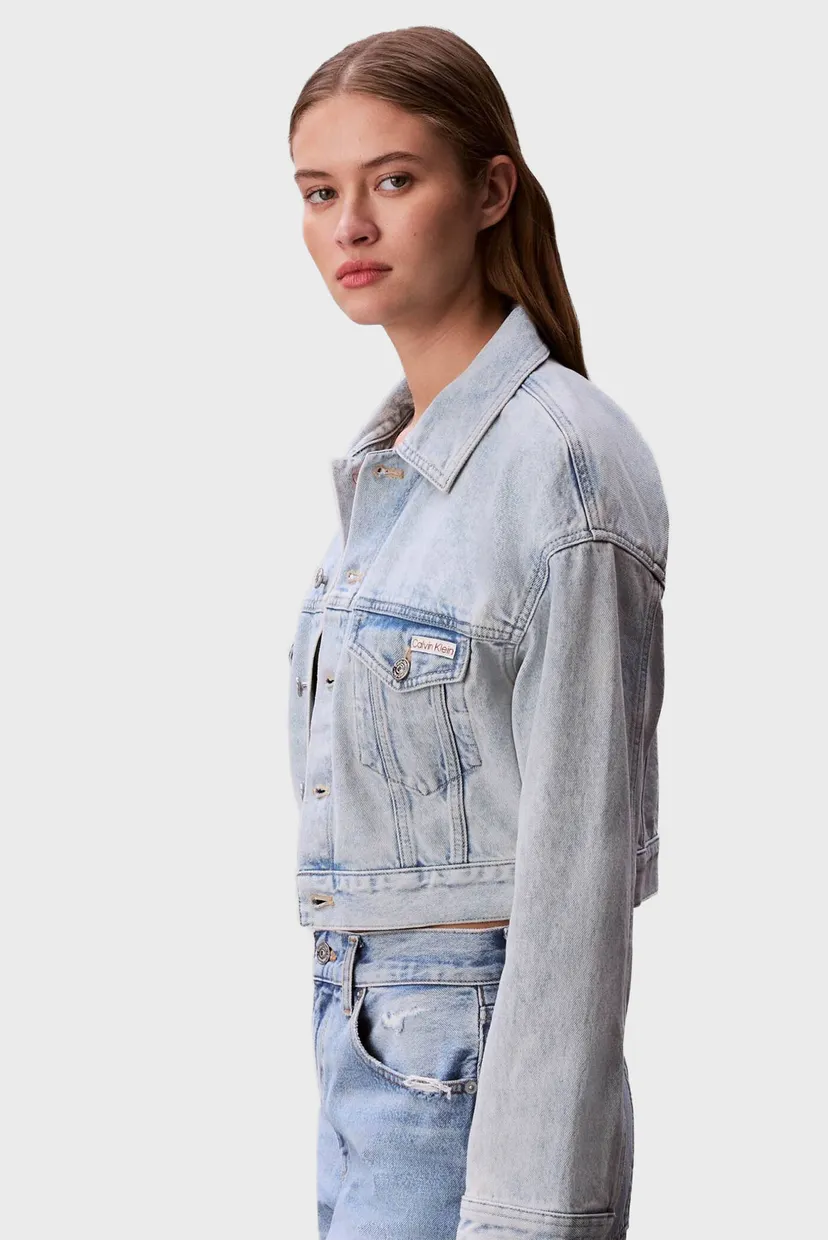 Куртка джинсовая DENIM CROPPED TRUCKER BLEACHED B 3
