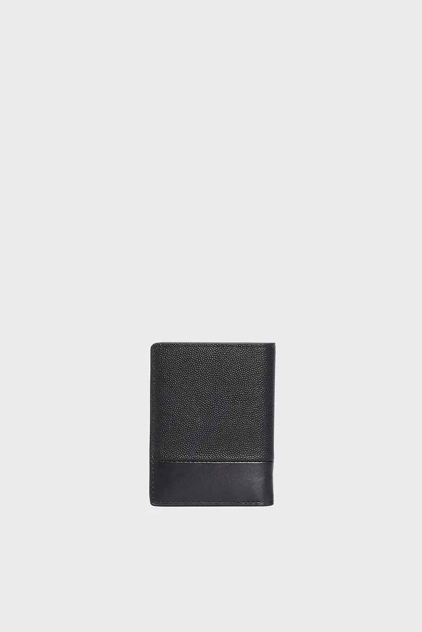 Ерлерге арналған  қара былғары әмиян CK MUST BIFOLD CC 4