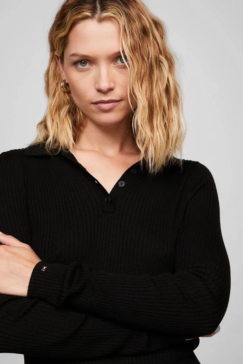 Поло FINE RIBS POLO SWEATER 4