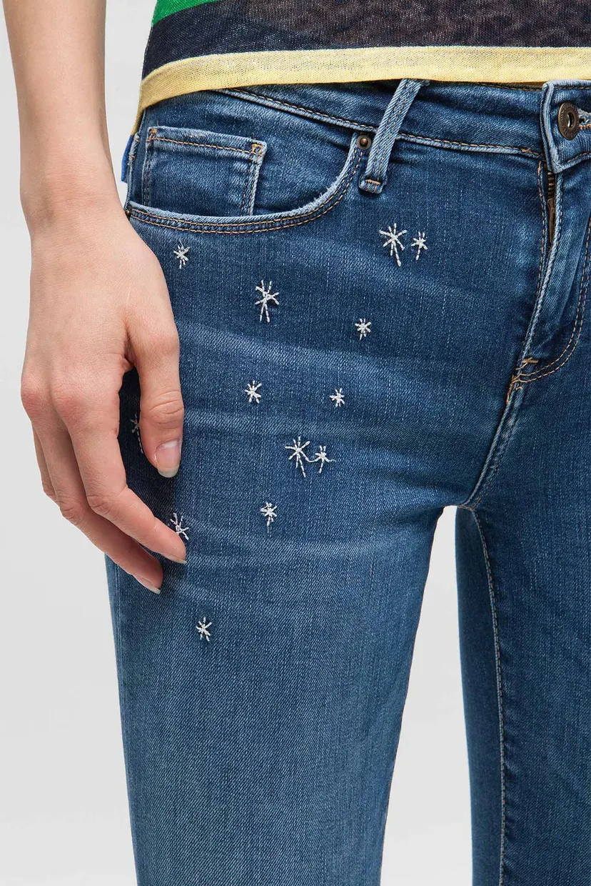 Женские голубые джинсы COMO RW CROPPED ISA 4