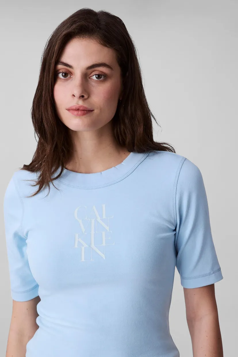 Футболка SS COTTON 1X1 RIB LOGO TEE 5