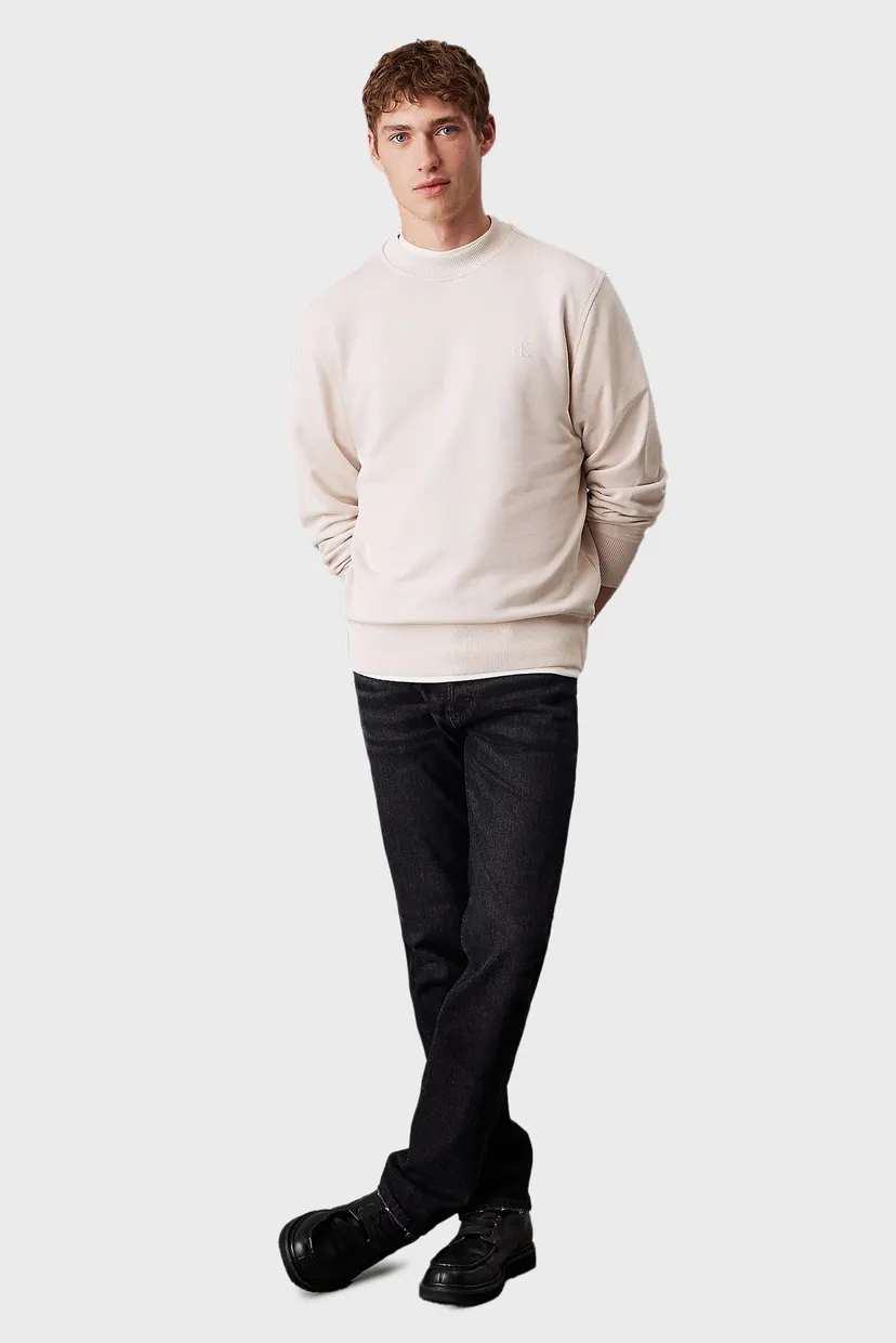 Мужской бежевый свитшот WASHED PUFF PRINT CREW NECK 3