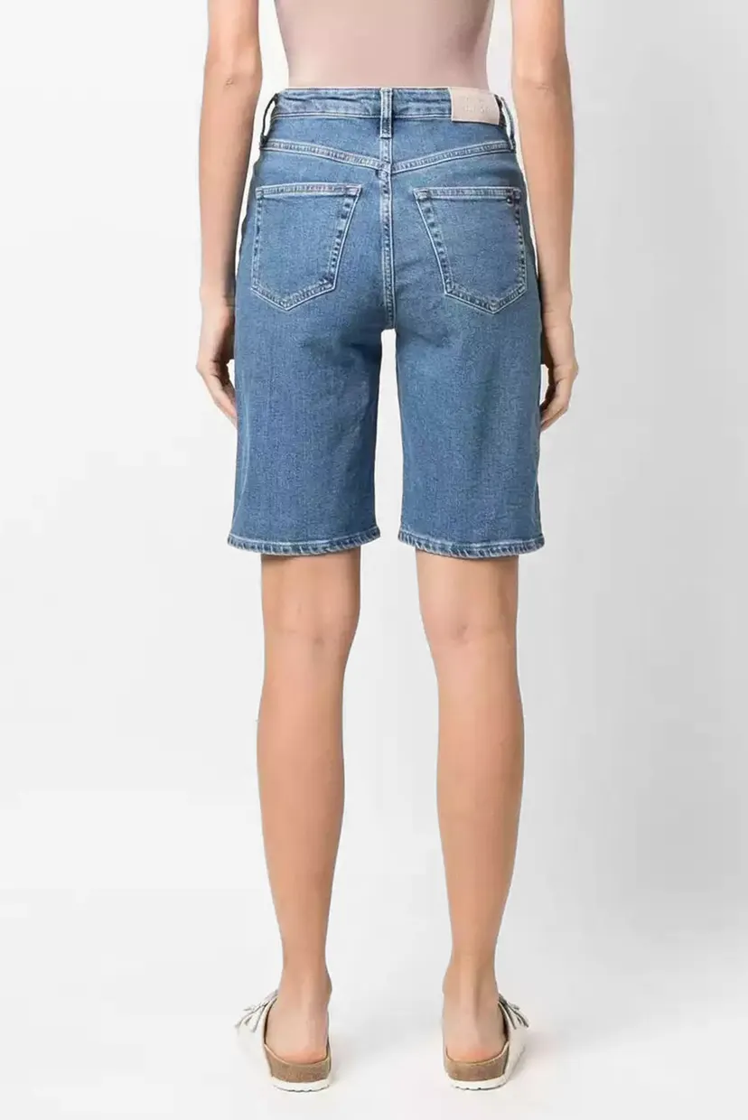 Женские синие джинсовые шорты DNM CLASSIC STRAIGHT SHORT AURA 7