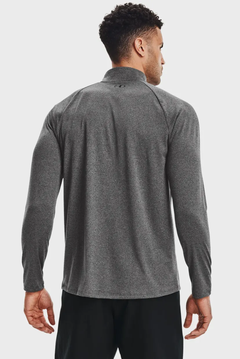 Лонгслив UA Tech 2.0 1 2 Zip-GRY 3