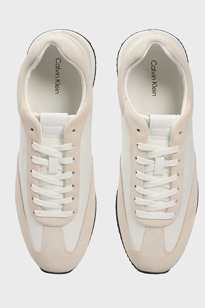 Женские белые кожаные кроссовки RUNNER LACE UP - LTH SUE MIX 4
