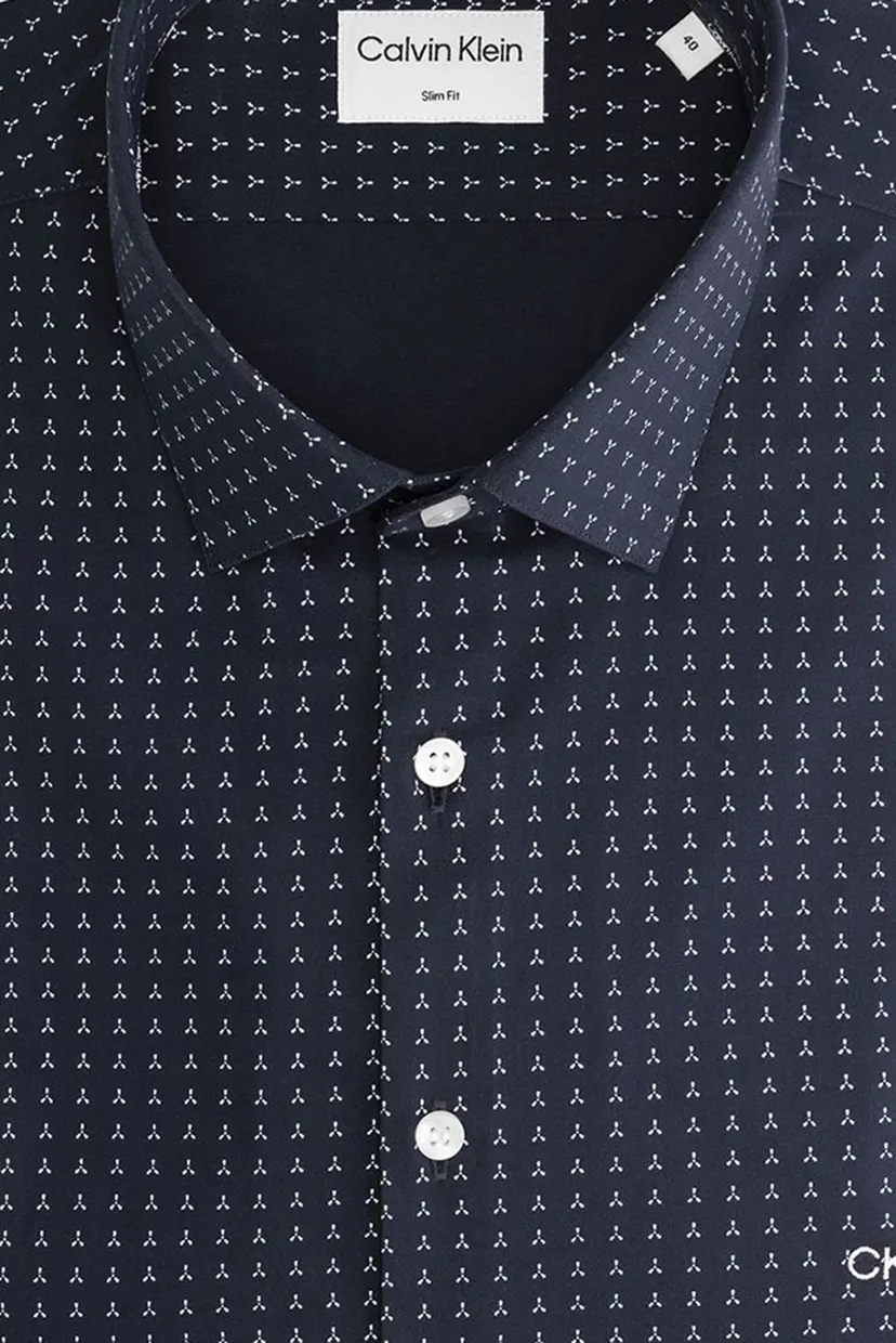 Рубашка POPLIN MICRO PRINT SLIM SHIRT 5