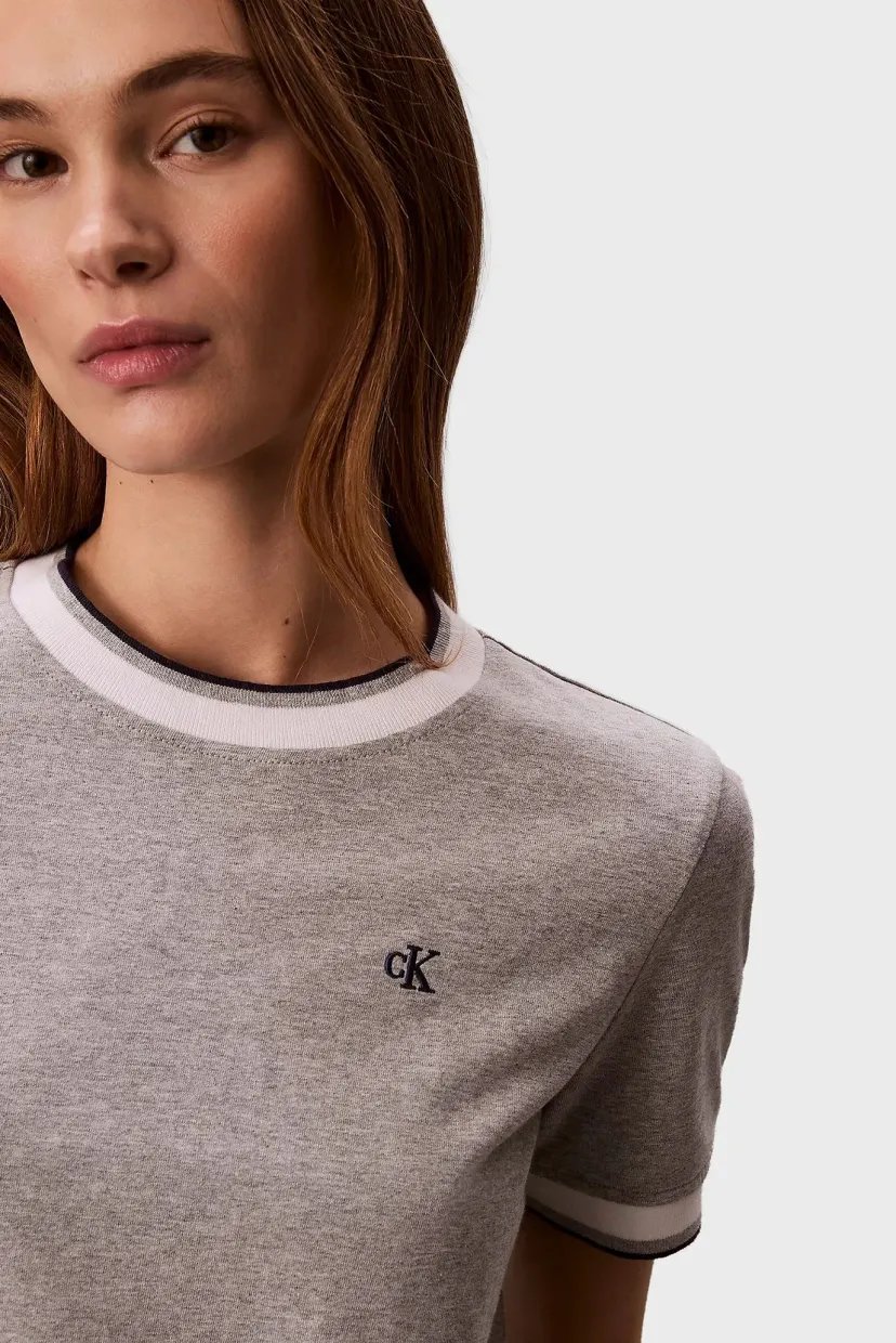 Футболка SS CTN MONOGRAM STRIPE TRIM TEE 4