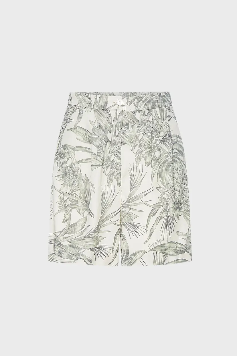 Женские шорты с узором TENCEL PRINT PLEATED 4