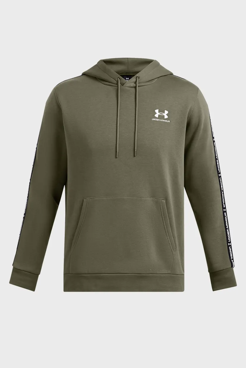 Мужское зеленое худи UA Icon Fleece HD Taping 5