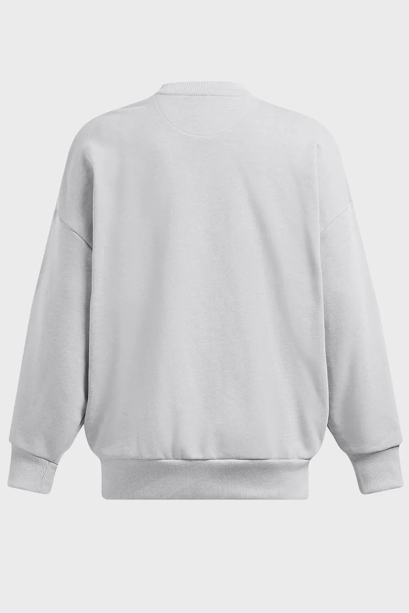 Женский серый свитшот UA Icon HWT Terry OS Crew 5