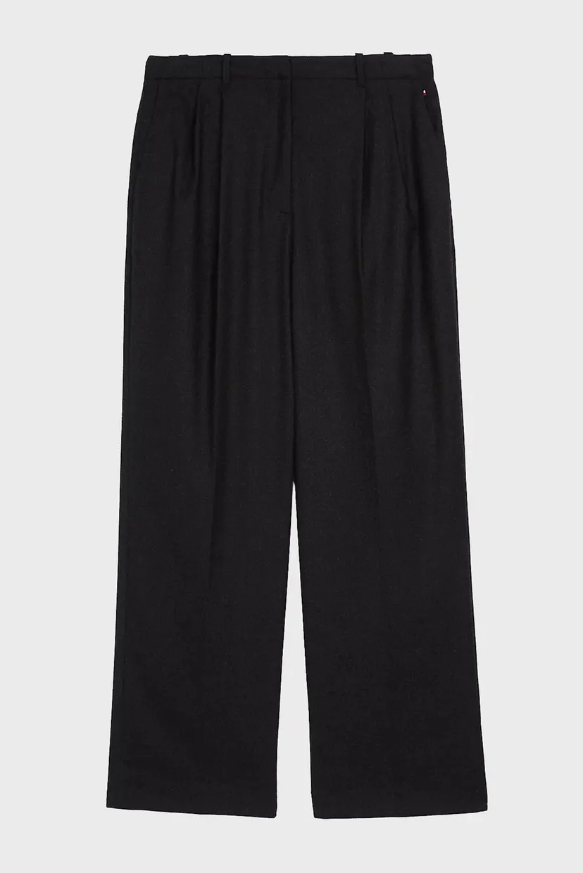 Женские черные шерстяные брюки SOFT WOOL MIX RELAXED STR 6