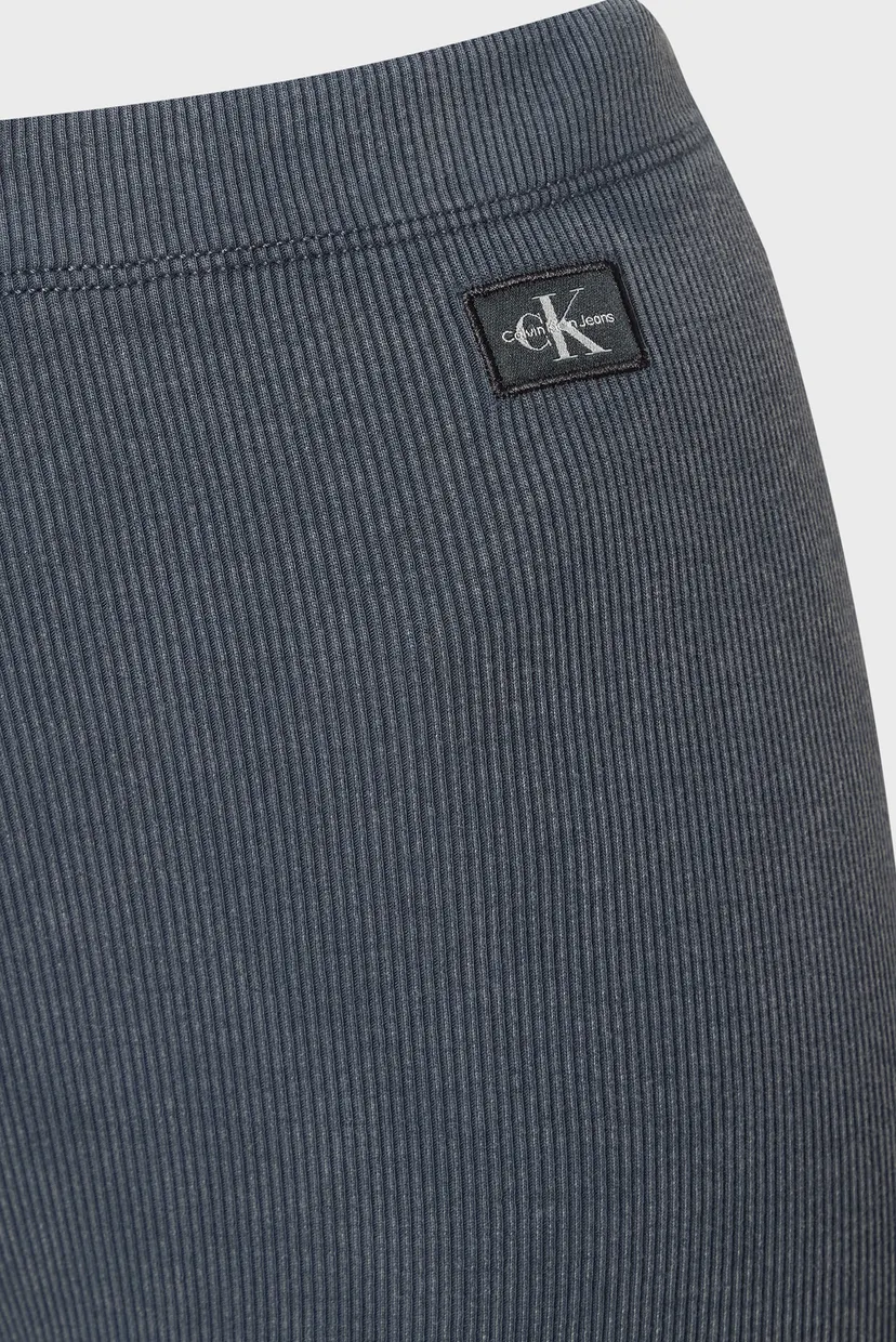 Женские темно-серые велосипедки WASHED WOVEN LABEL RIB SHORTS 5