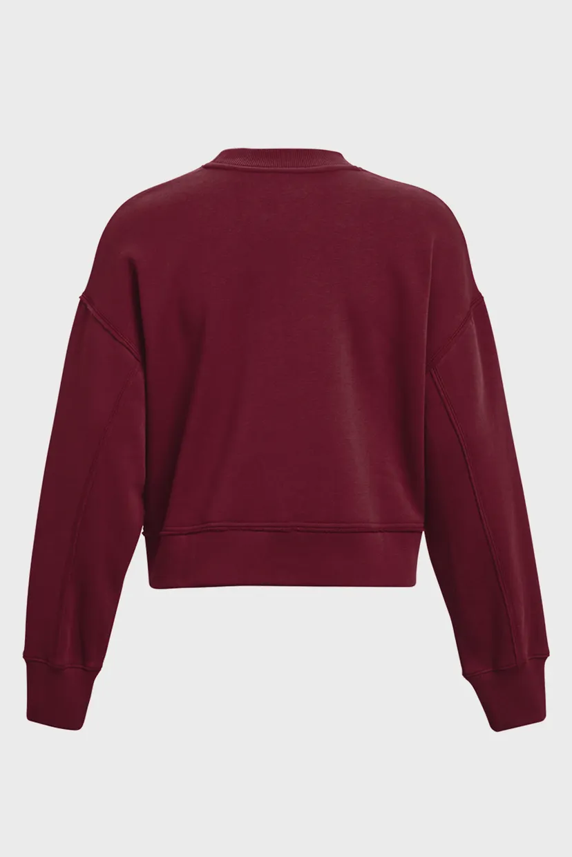 Женский бордовый свитшот UA Prjct Rock Fleece LC Crew 6