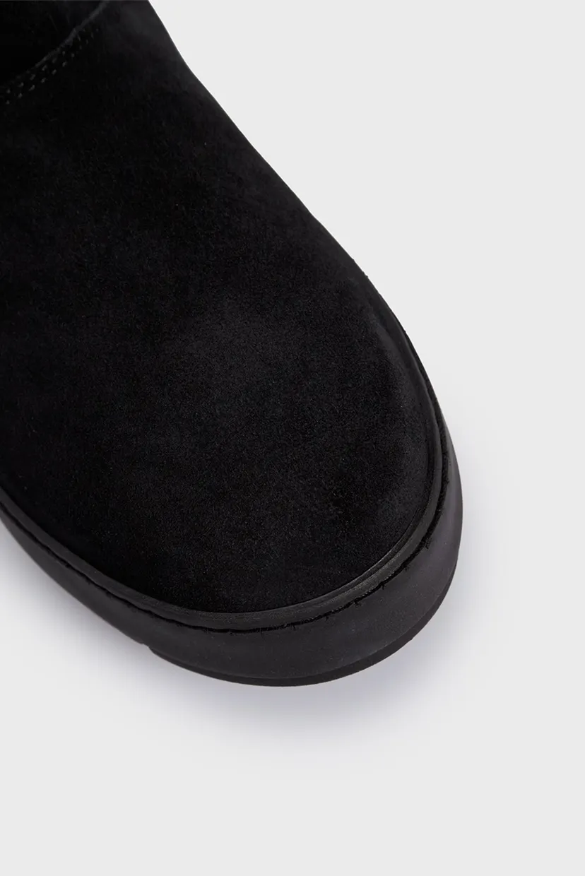 Женские черные замшевые угги  COOL SUEDE SNOWBOOT 4