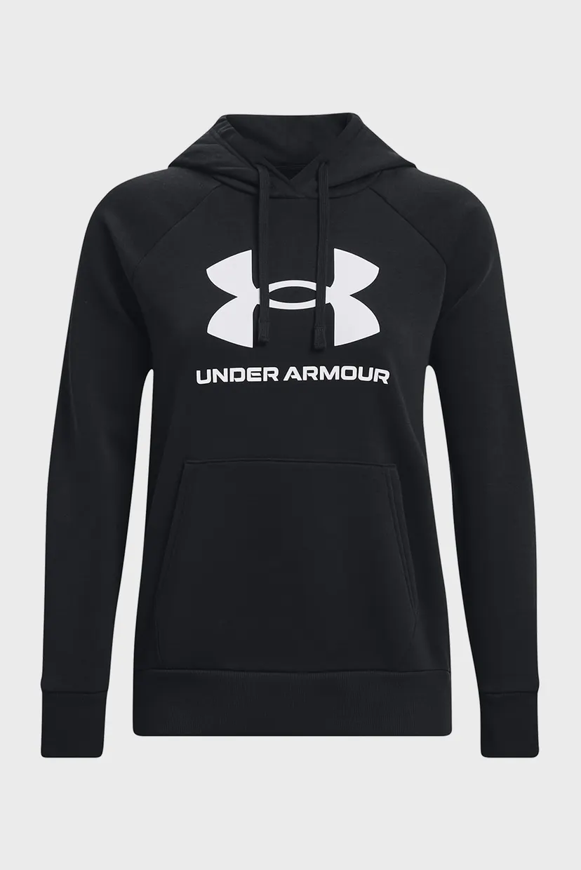 Женское черное худи UA Rival Fleece Big Logo Hdy 5